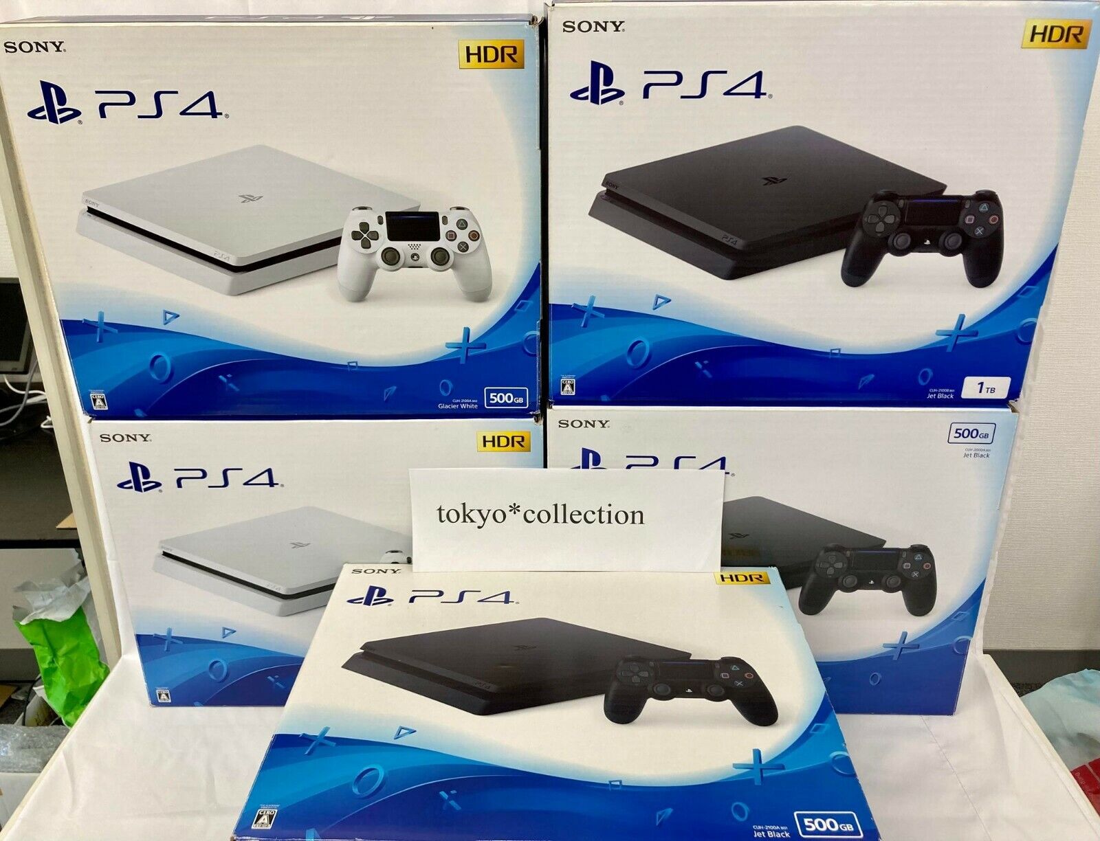 Sony PlayStation 4 PS4 Slim CUH-2100A White Game Console Full Set Japan F/S