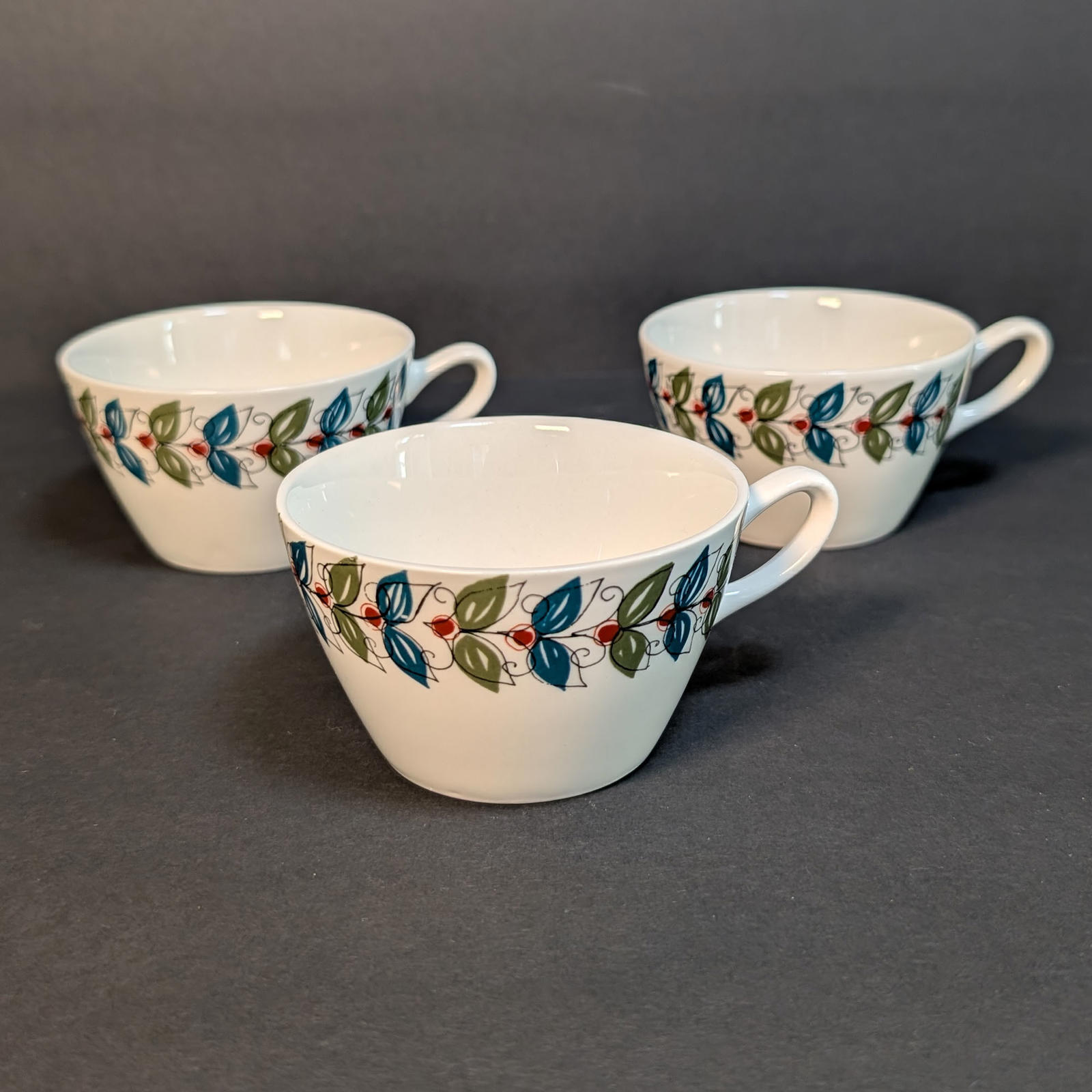 Figgjo Saga MCM Coffee Cups - 1960s Norwegian