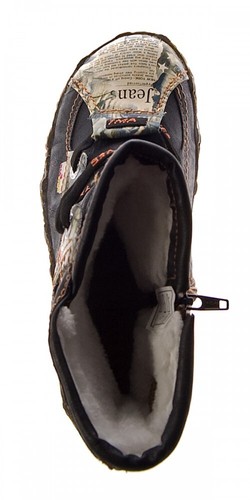 Leder Stiefeletten TMA 2013 N Damen Köchel Schuhe Winter Stiefel gefüttert - Bild 5 von 13