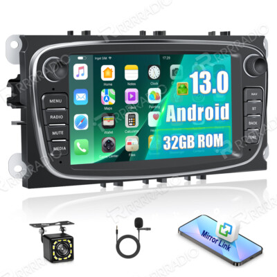 32GB Android 13 Autoradio mit Kamera GPS Navi Für Ford Focus Mondeo Mk4 S-C-Max