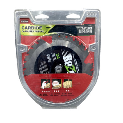 Mibro 7-1/4'' Carbide Cross Cut Buzzz Blade Fast Cut 24 Carbide Teeth for Ripping