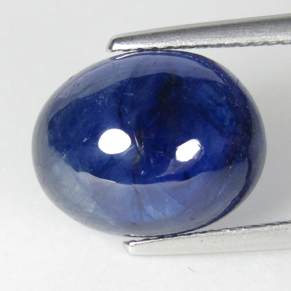 Cabujón ovalado 10,88 quilates genuino 100 % natural zafiro azul 13,7 x 10,8 mm Foto 2 de 4