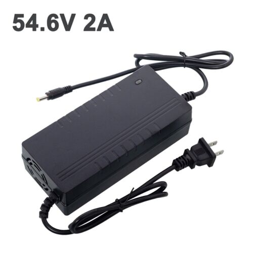 48V Electric Bike Ebike Li-ion Battery Charger DC5.5x2.1mm Plug 54.6V 2A Charger
