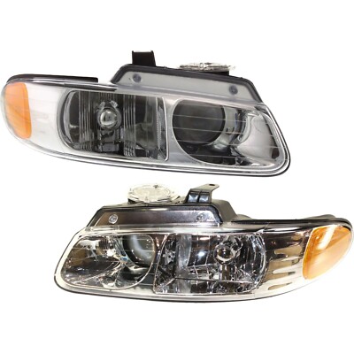 Headlight Assembly Set For 1998-1999 Chrysler Town & Country, w/bulb(s)
