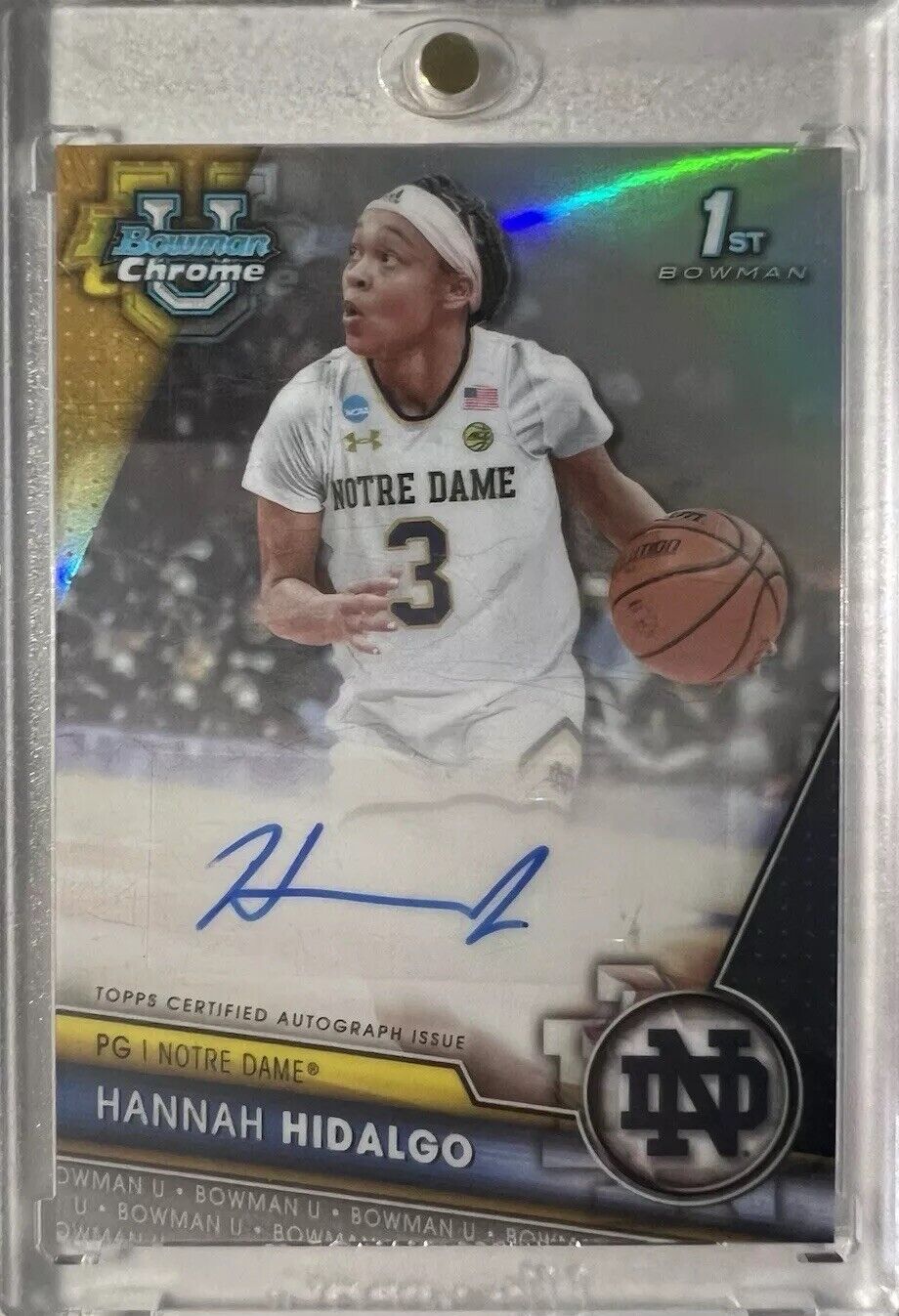 2023/24 Bowman University Chrome Hannah Hidalgo Refractor Auto /250 #BCPA-HH