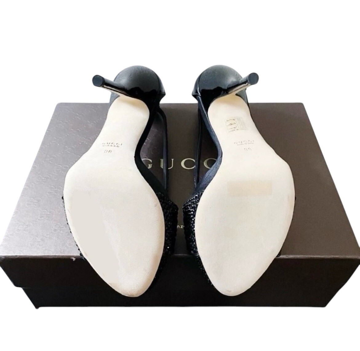 GUCCI “Sofia Etoile” Embellished Cris-Cross Heels image 6