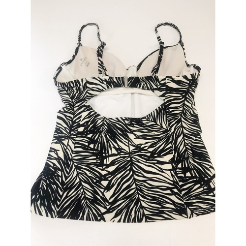 Athleta Tankini Top Womens 38 B C Black White Floral Swimsuit Padded Bra Swim - Picture 3 of 12