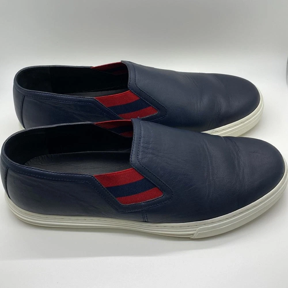 Baskets de tennis en cuir Gucci bleues