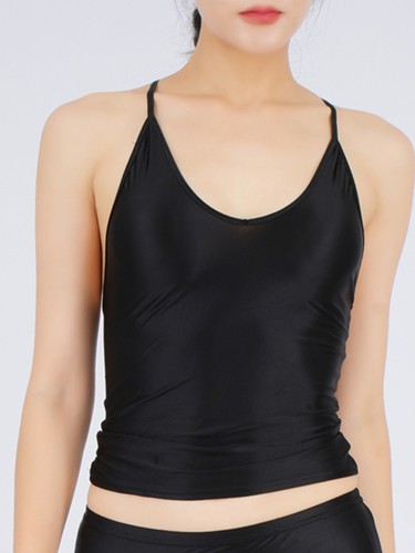 Women's Glossy Stretchy Spaghetti Straps Tank Top Camisole Daily Wear Undershirt - Picture 13 of 105