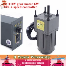 AC Gear Motor Electric+ Variable Speed Reduction Controller 135RPM Torque 1:10!
