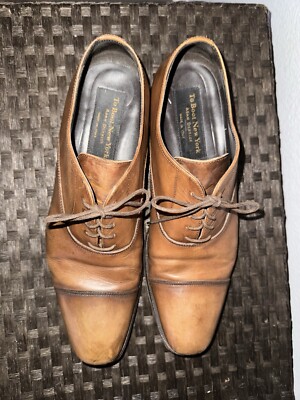 To Boot New York BRANDON Oxford Men 12 Leather Cap Toe Italy DRESS SHOE COGNAC s-l400.jpg main image 3