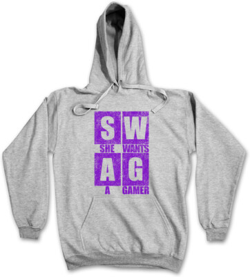 SHE WANTS A GAMER HOODIE SWEATSHIRT Gamer Games Swag Real Life Roleplay RPG