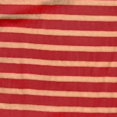 INTERLOCK KNIT STRIPE FABRIC RED WHITE Remnant Scant 3/8 YARD 58 WIDE