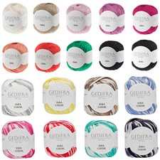 50g Gedifra Elba Uni & Color - 100% Baumwolle - Bändchengarn (39,60€/kg)