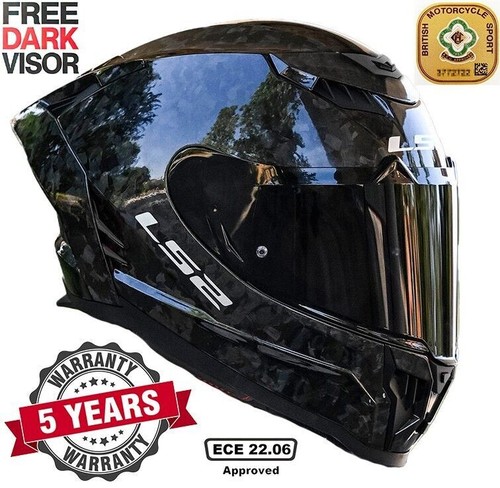 LS2 FF807 DRAGON 6K CARBON FIBRE DUAL VISOR FULL FACE MOTORCYCLE HELMET FORGED - 第 1/11 張圖片