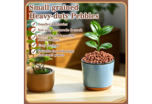 Guijarros de arcilla Hydroton para plantas - drenaje de leca, hidroponía (14 oz) - Imagen 2 de 7