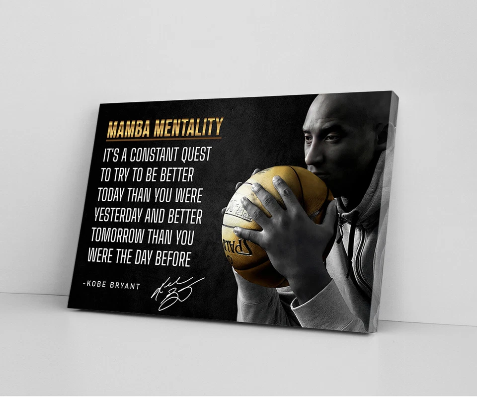Kobe Bryant Mamba Mentality Motivational Quote Canvas Wall Art Large Poster Gift - image 4 of 4