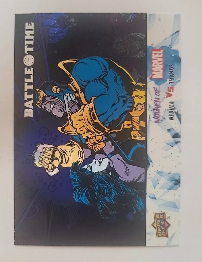 2024 Upper Deck Women of Marvel Battle Time Nebula vs Thanos Blue #BT-3