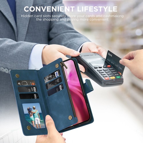 Zipper Leather Wallet Phone Case For Samsung A16 A36 A56 A15 A55 A34 A24 A14 A53 - 第 5/18 張圖片