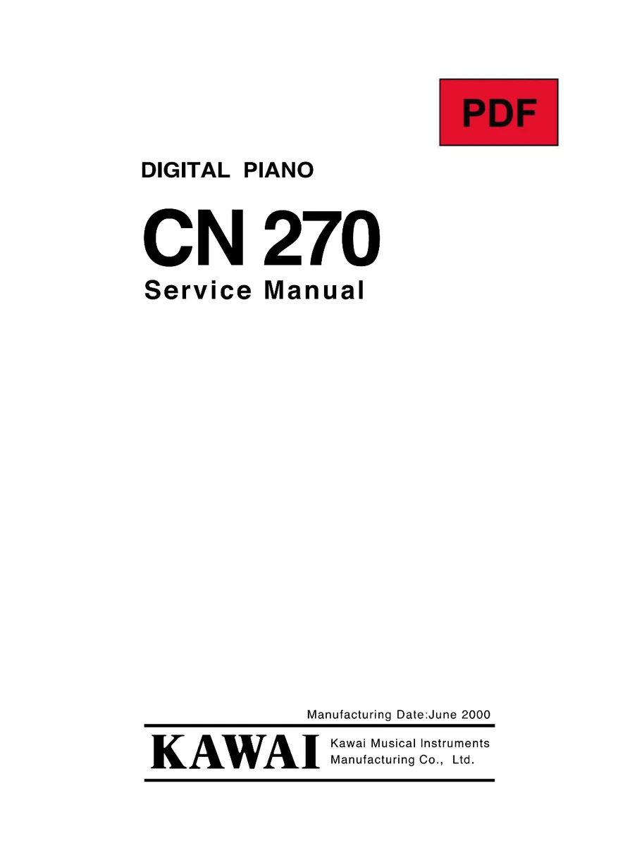 Manual de servicio Kawai CN-270 con esquemas electrónicos