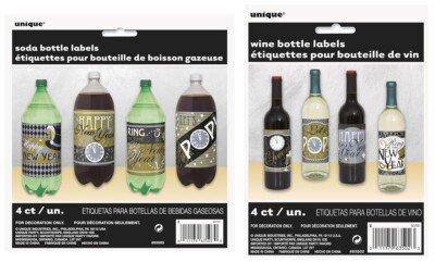 Neujahr Soda Pop/Weinflaschenetiketten *Wählen Sie Ihr Design*