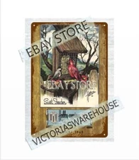 1960 Suet feeder hobby-neering Rockford Screw Products metal tin sign  wall art