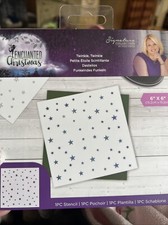 Enchanted Christmas Twinkle Stars/Birch Forest Crafters Companion 2 Stencil 6x6
