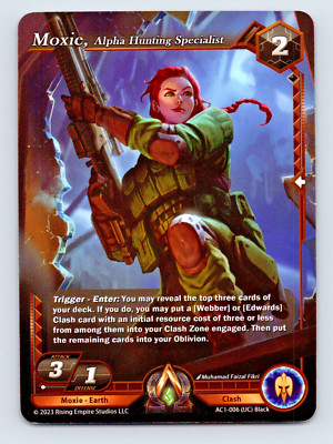 2023 Rising Empire Alpha Clash #6 Moxie Alpha Hunting Specialist-Clash Card CCG