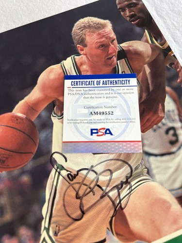 Vintage Larry Bird "Larry Legend" Signed Autographed 10x8 Magazine Photo PSA COA - Picture 6 of 8