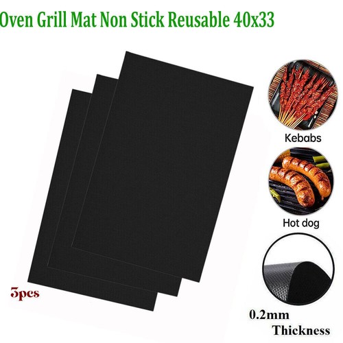 3X Oven Mat Liner Sheet Protector Mat Large Teflon Heavy Duty Non Stick Reusable - 第 1/10 張圖片