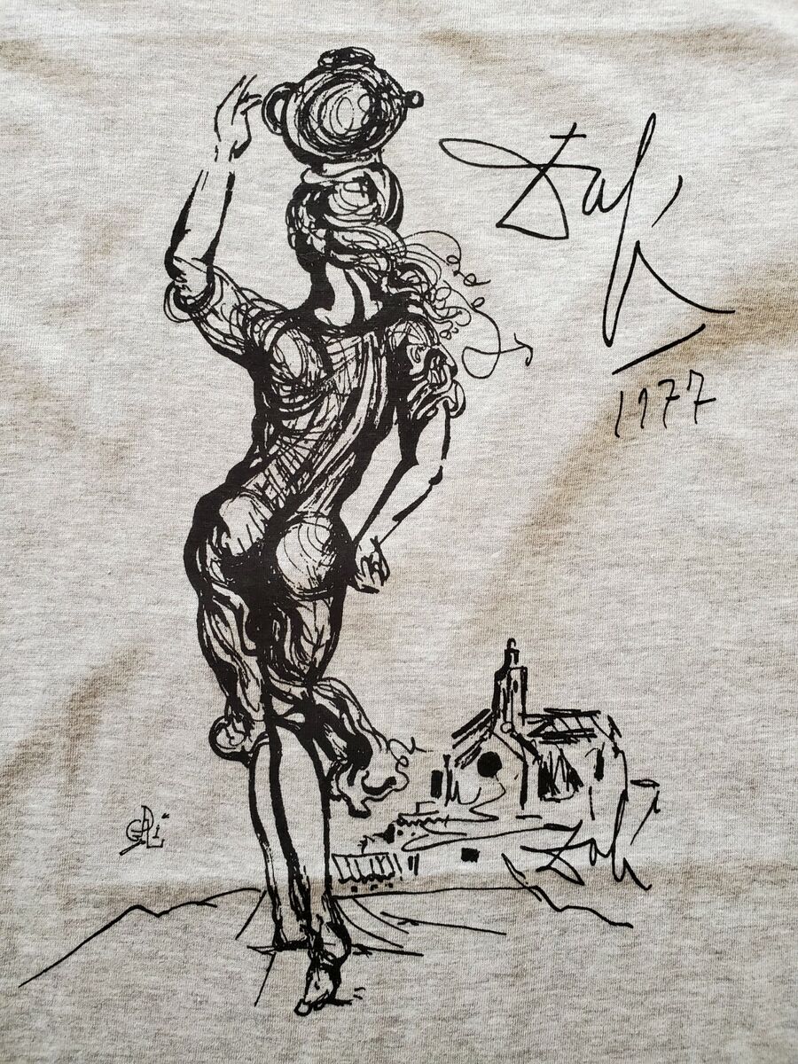 Vintage 90's Salvador Dali Sketch Art T Shirt XL/XXL | eBay Vintage 90's Salvador Dali Sketch Art T Shirt XL/XXL | eBay