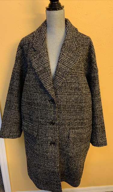 Levi's Wool Cocoon Coat Houndstooth 