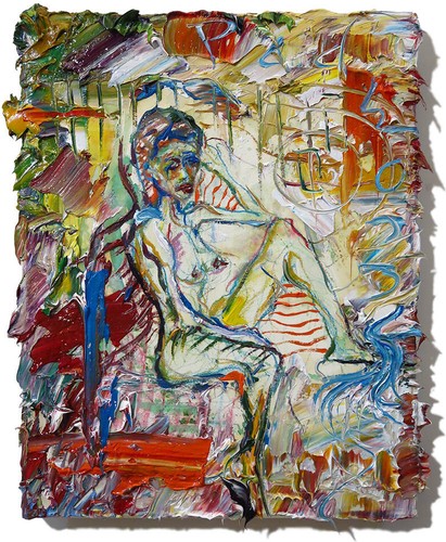 OIL PAINTING█OUTSIDER IMPRESSIONISt ART█SIGNED ABSTRACT█ORIGINAL█PORTRAIT FEMALE