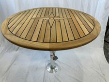 Boat Round Teak Table Top 31.3 Inch Diameter ...