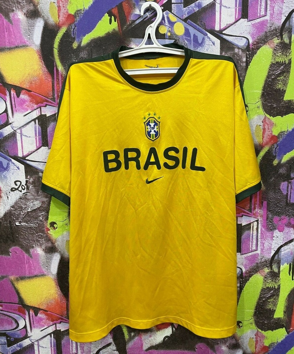 ウェア BRAZIL - 2002 () 2002 Brazil Away Retro Long Sleeve Jersey