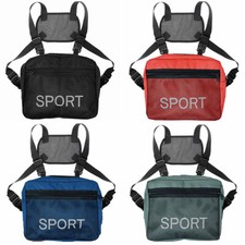 Front Chest Rig Bag Kit Pack Vest Streetwear Sports Work Shoulder Hip Pouch Bags