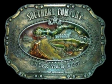 TB07157 VINTAGE 1970s **SOUTHERN COMFORT** BOOZE ADVERTISEMENT BELT BUCKLE