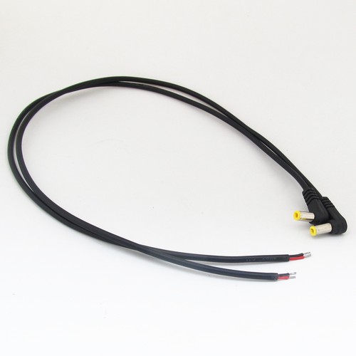 100pcs 50cm 22AWG DC Power Cable Right Angle 5.5x2.1mm 2.1mm DC Male For CCTV - Picture 3 of 5