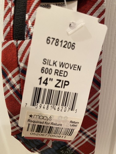 NWT , boys 14" tie red, black and white - Picture 3 of 3