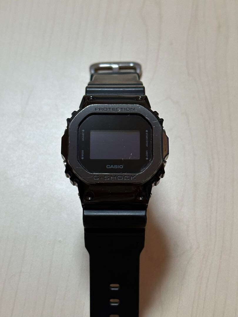 CASIO G-SHOCK GM-5600-1JF Metal Covered Bezel Silver Black Men