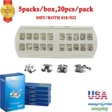 5Packs/Box Orthodontic MBT/Roth 022 3/345Hook Dental Metal Brackets Mini Braces