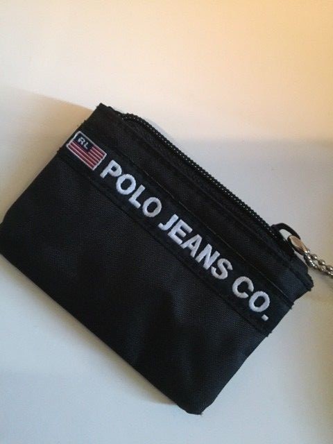 Polo Jeans Co. Shoulder Bag Matching Coin Purse Black Gold Polo Ralph Lauren thumbnail 4