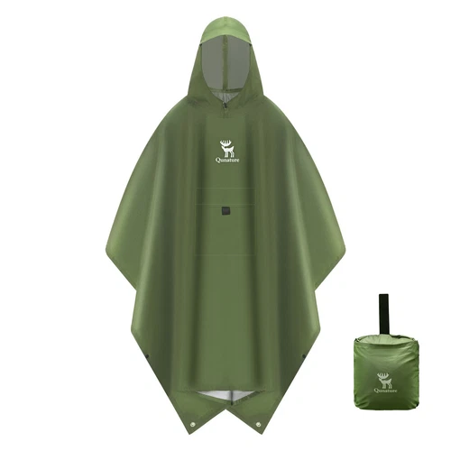 Qunature Outdoors Multifunktional Regenponcho fahrrad Regencape Regen Poncho Neu