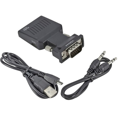 VGA Input To HDMI Output Adapter+ Audio Cable+USB Cable For Win7/8/10 - Picture 2 of 15