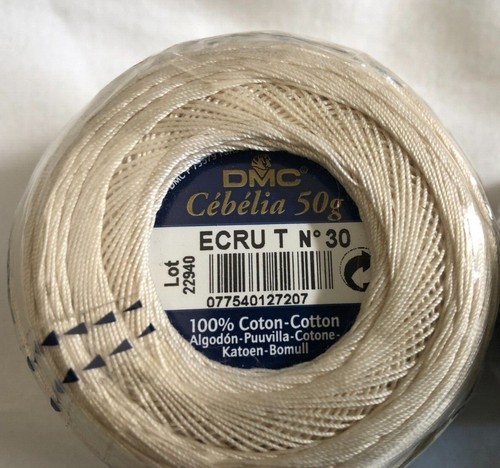 Lot of 2- DMC Cebelia Crochet Cotton Balls- WHITE OR ECRU - Picture 5 of 6