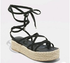 Woman  s Donny Wedge Heels Universal Thread Size 6.5 - Black /Memory Foam