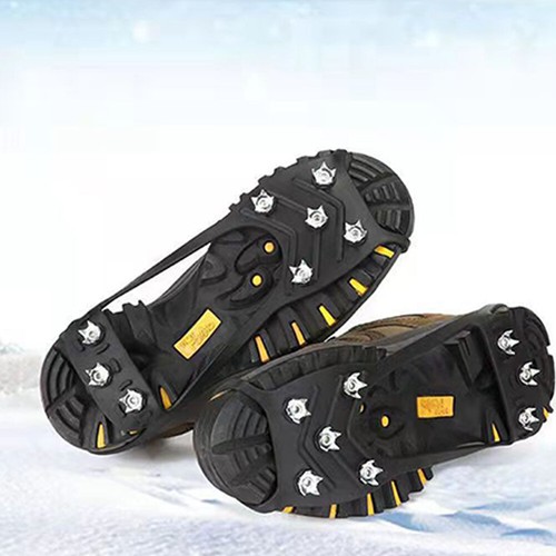 US 1 Pairs Ice Snow Grips Traction Cleats Shoes Anti Slip Cleats Boot Crampons - Picture 9 of 19