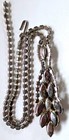 Vintage Rhinestone Drop Necklace 16" Statement Choker Red 3 1/4" Drop — photo 3