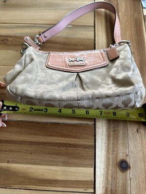 Vintage Y2K Coach Monogram Pink/beige Shoulder Bag Preowned Bratz