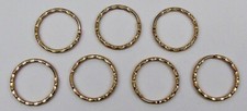 Lot 25 KEY RINGS ~ 25mm 1" Sturdy Split Ring ~ Quality Hammered GOLD ~ Versatile